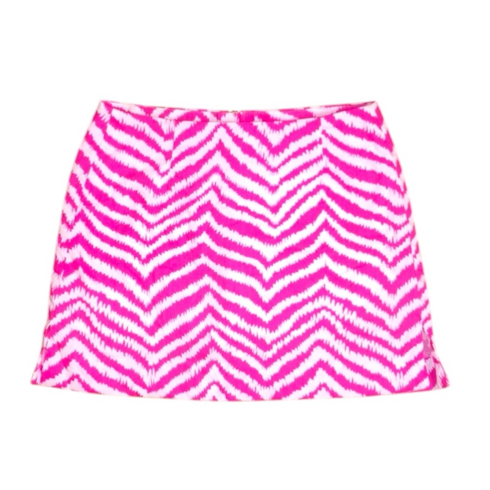 Lilly Pulitzer Ella Pink and White Chevron Skort Women’s Size 00